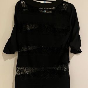 BCBG silk and lace tunic/shirt